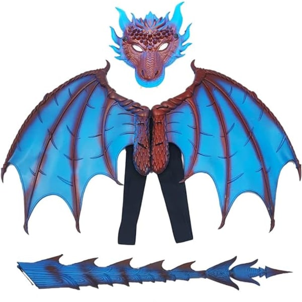 Halloween Mardi Gras Costume Cosplay Demon 3D Realistic Dragon Wings for Adult（Purple）