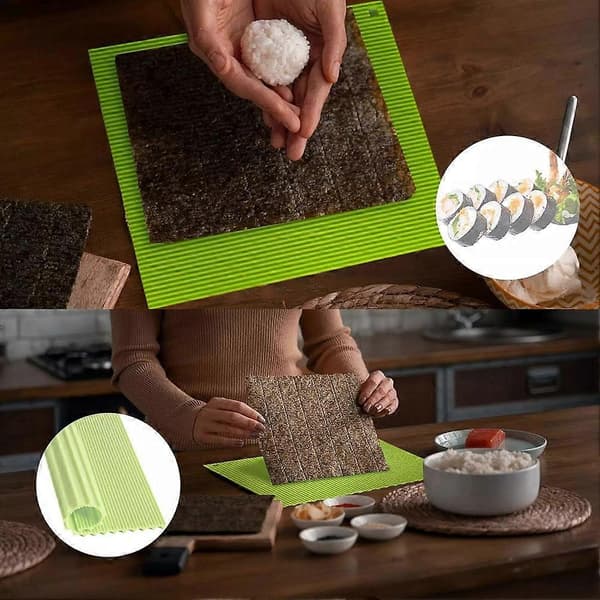 Japansk sushirullgardin silikon hem kök DIY sushirulle litet verktyg risbollsform