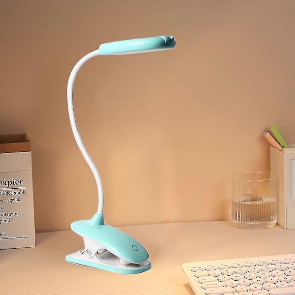 Silmäsuojalamppu USB-latauksella, LED pieni yövalo, klipsilamppu makuuhuoneeseen, opiskeluun ja lukemiseen