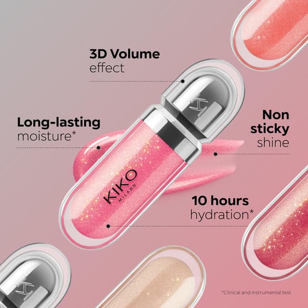 klko Milano 3D Hydra Lipgloss | Blød læbeglans for et 3D-look 05 Pearly Pink
