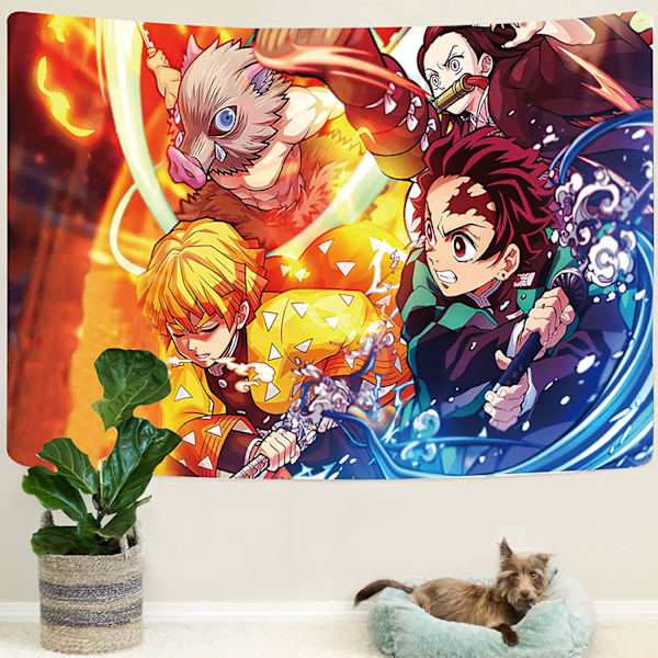 Anime Demon Poster - Anime Gobelin - Anime Poster Dekoration - Anime Gobelin Rollende Schriftrolle, Kann für Geburtstagsfeier Dekoration Gobelin 60x80 Zoll verwendet werden