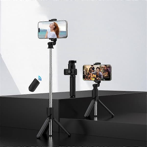 DEVIA ES083 Selfie Stick Stativ Fjärrkontroll Vikbart Telefonstativ för Livestreaming Fotografering