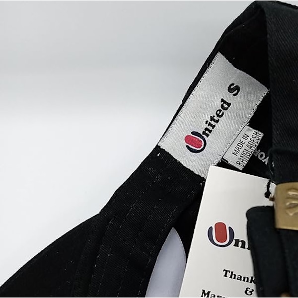 Herr Dam Mode Vuxen Justerbar Baseballkeps 100% Bomullsmössa Komfort Passform Unisex Plaggskött Tvättat Självtyg Rem Regelbunden Avslappnad Passform Svart