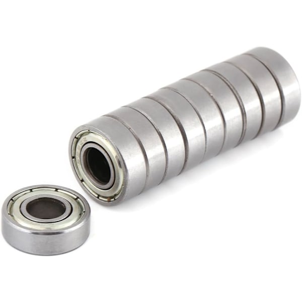10 stk Mini kulelager Varmebestandig Skjermet Flenslager Holdbart Multifunksjonelt Stållager 698ZZ 8x19x6mm