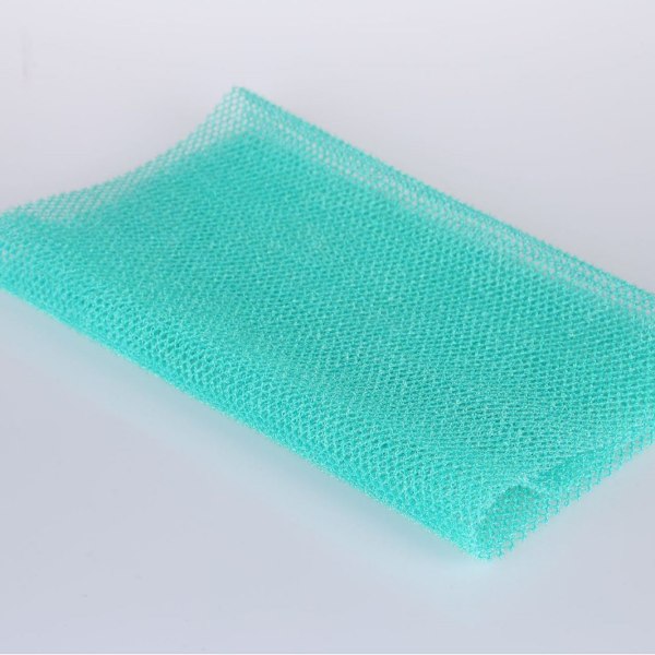 2-pakning nettsvamp, bade- og kroppseksfoliering, ryggskrubb for mykere hud Lake green 30*80cm