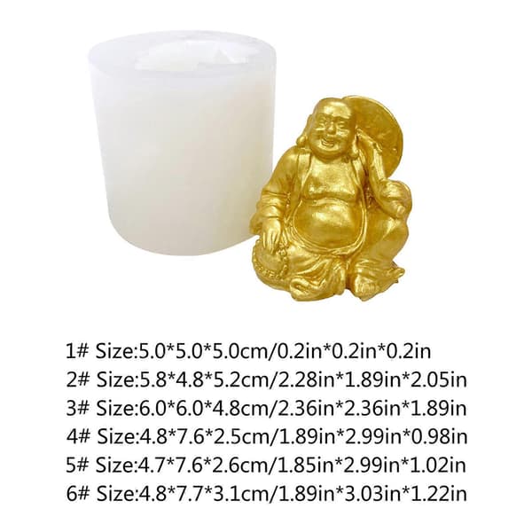 Religionsfigur Silikoneforme til Epoxyharpiks Gipsdekorationer, Lysforme til Lys Sæbe Gipsdekorationer