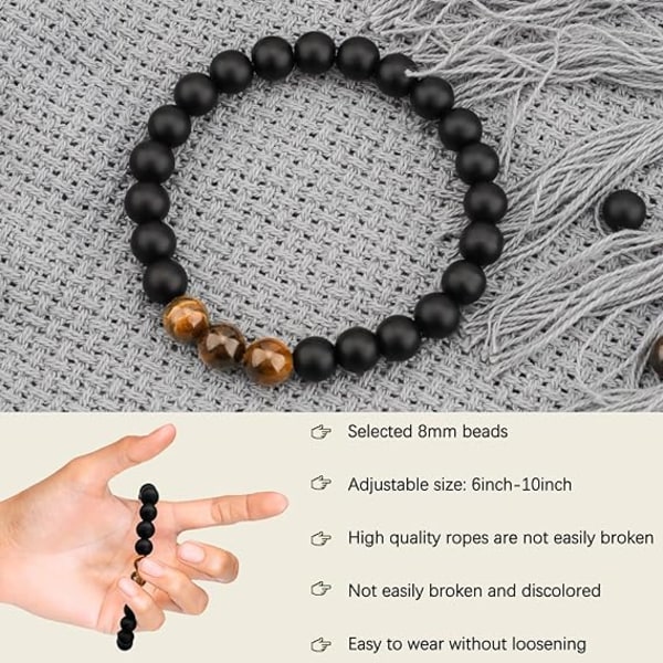 Armband Present till Pojkvän Man Pappa Son Morfar Bror Fästman Brorson, Present Idéer till Män Honom Pojkar