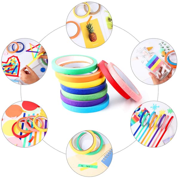Masking tape various colors (18 mm / 10 m) 12-pack 247