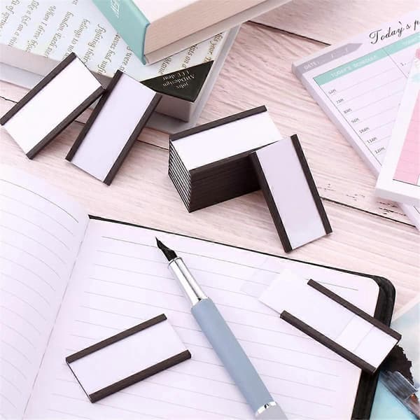 Magnetic Label Holders 1 inch x 2 inch with White Card Inserts and Transparent Plastic Covers Magnetic Data Card Holders