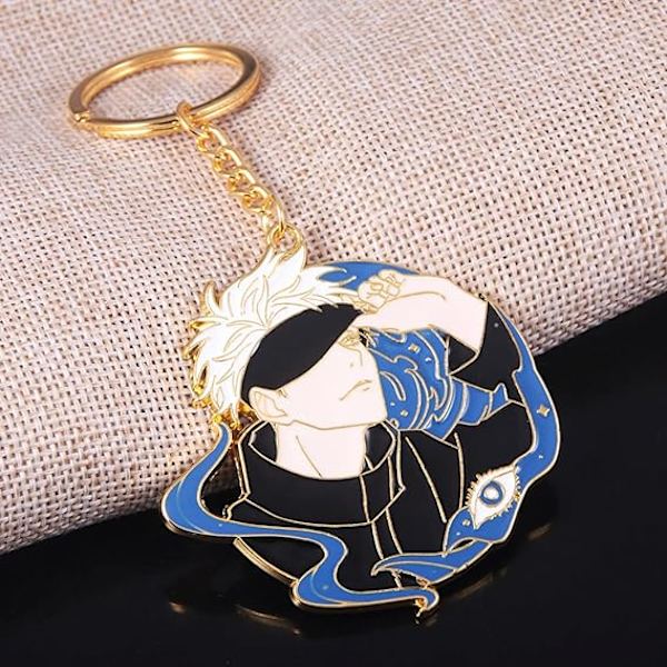 Nøkkelring Satoru - Animefigur emaljert nøkkelanheng - Nøkkelring smykke for menn og kvinner
