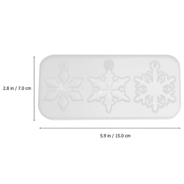 5 stk silikon snøfnuggform DIY krystall epoxy smykkeform DIY anhengsform