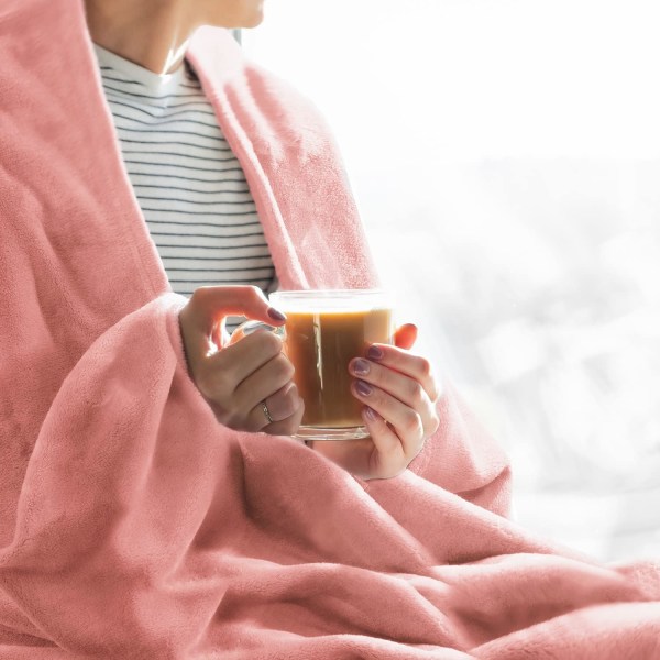 Fleecefilt Svart Överkast Filtar för Soffa & Säng, Plysch Mysig Fuzzy Filt 50\" x 60\", Super Mjuk & Varm Filten för Höst och Vinter