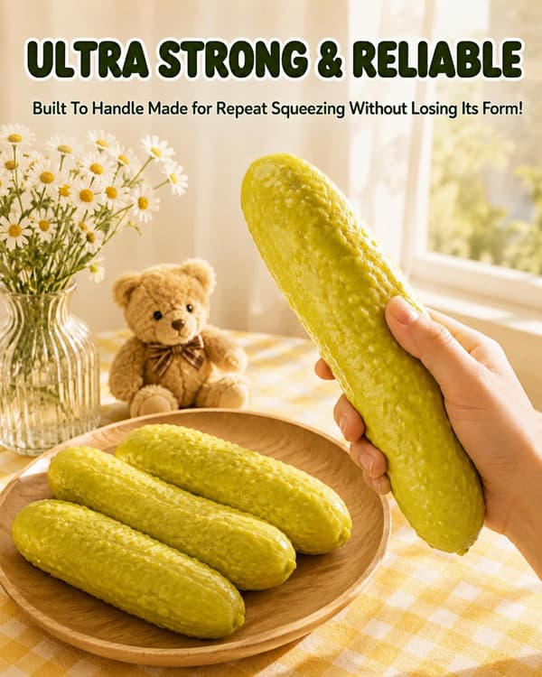 Jumbo Squishy, 25 cm jättikurkku Squishy Stressipallolelu