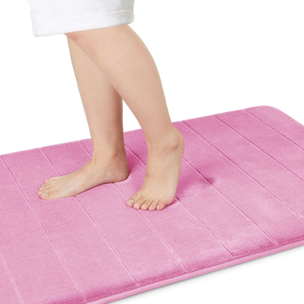 Tjock mjuk och halkfri badrumsmatta 24\" x 17\", superabsorberande och maskintvättbar golvbadrumsmatta för badrum, minnesskum badrumsmatta
