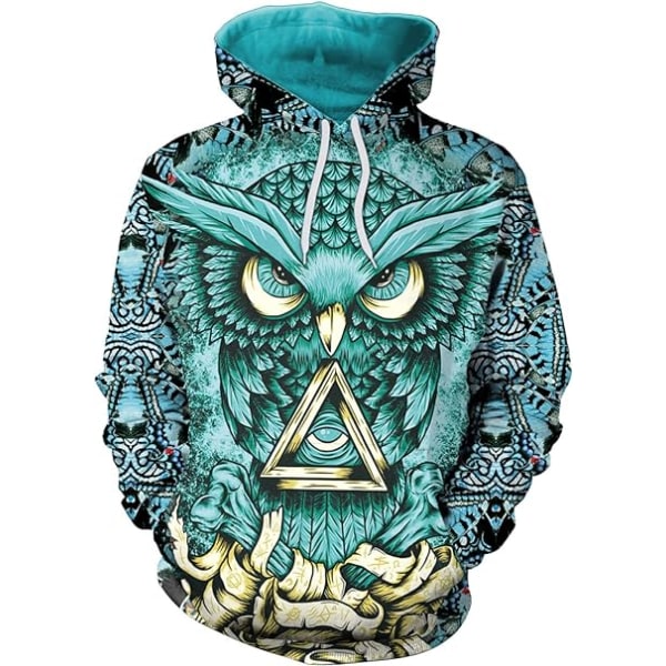 Herre Langærmet Hoodie Halloween Morsom Crew Neck Genser med Kengurulomme Jul Flerfarget 3D Print Genser Genser（Størrelse：L） Style16 L