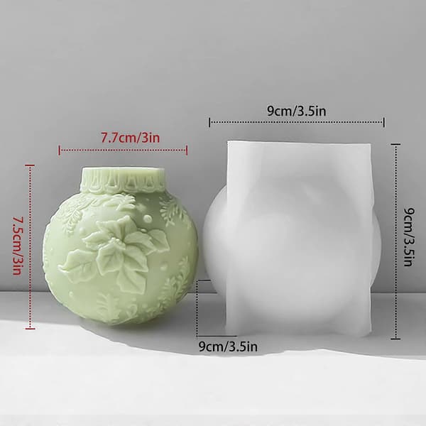 3D präglad mönster ljusform Scaldfish former silikonformar vaxframställningsform semestertema heminredning