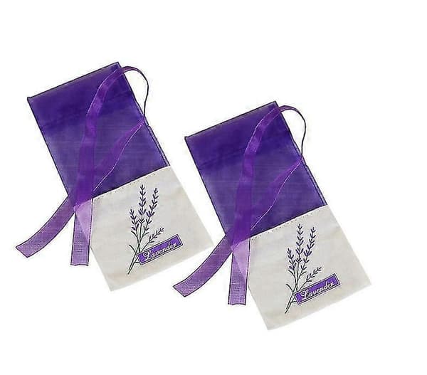 50 stk. tomme lavendelposer Blomsterprint Duftpose Brevpose til afslappende søvn Dark purple 25pcs