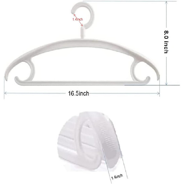 10 stk. Heavy Duty Bøjler Svingbar Krog Tøj Bøjle Bred Skulder Skridsikker Bukser Bar Tyk Plastik Frakke Bøjle 25 lb Belastning Pink