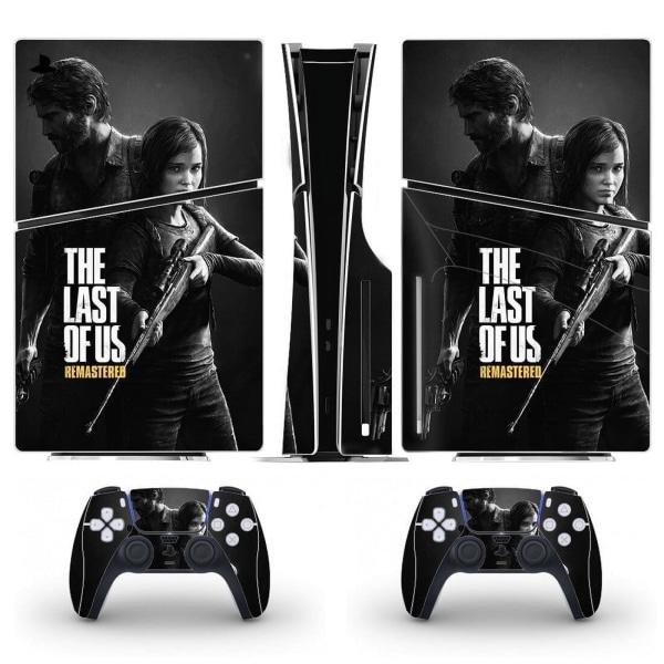 Playstation 5 Slim Ps5 Slim The Last of Us Part I Skin Decal Och Controller Stickers Set, Reptålig (Disk01) Style05