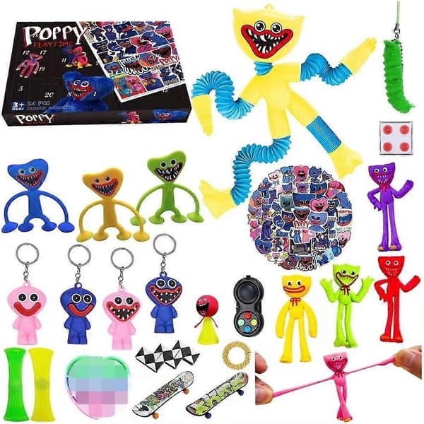24 st Poppy Playtime Adventskalender Leksaker Presentförpackning, Överrasknings Blind Box Dockkollektion för Barn