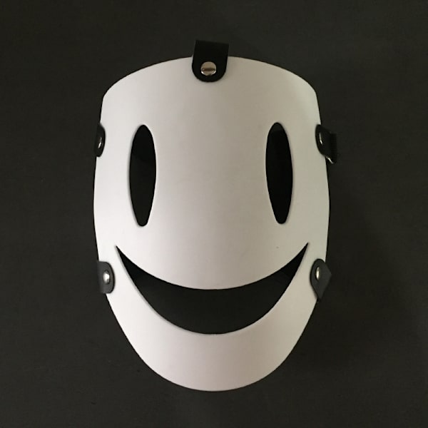 Mask fuldt ansigt horror mystisk smiley hvid maske mand - afvis kamera system