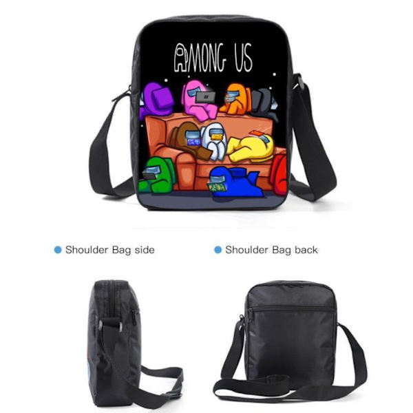 Among Us School Bag Backpack Backpack+Shoulder Bag+Pencil Case 500
