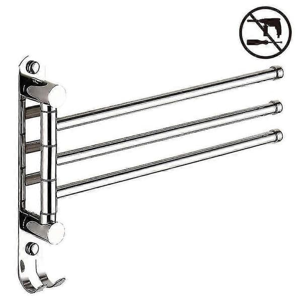 Veggmontert Svingbar Håndklestang Rustfritt Stål Baderomshåndklestang Arm