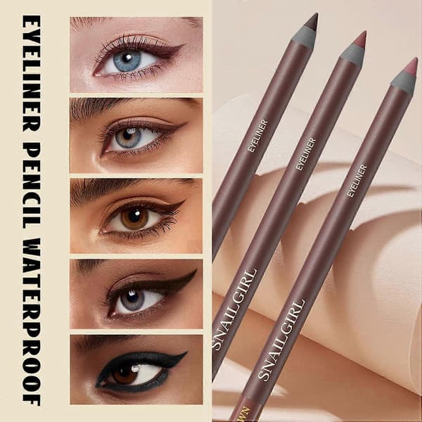 Vanntett Eyelinerblyant Duo 24HR Smudge Proof med Vitamin E Hydrering - Plommefarge