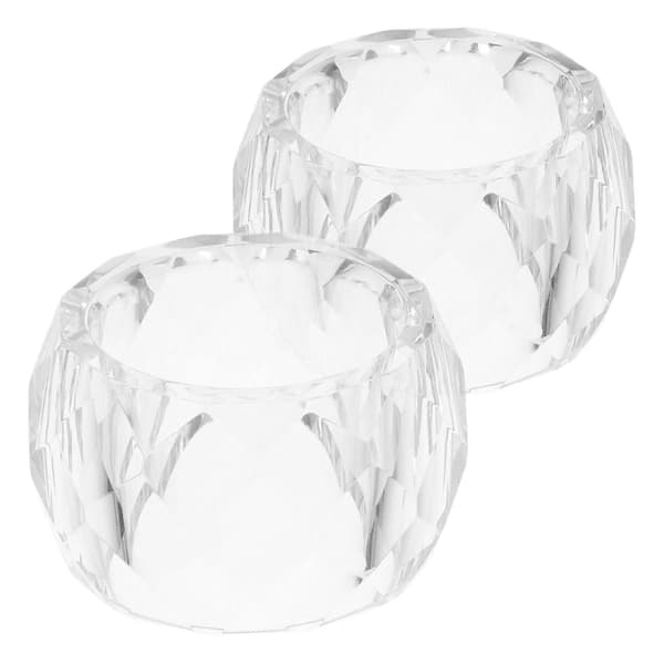 Klare servietringe Krystal servietholder Elegant design til bryllupper og fester 6.00X6.00X4.00CM 2 stk.