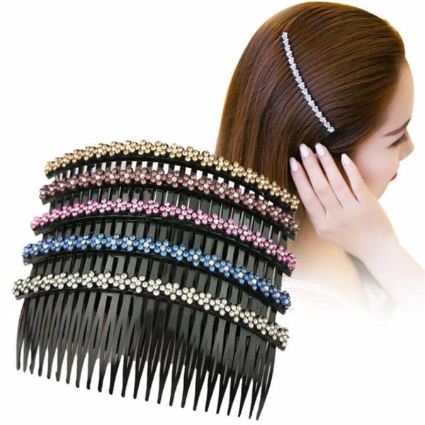 5pcs Hair Comb Clip Clamp,Plastic Teeth Hair Combs Tortoise Side Comb Hair Accessories for Fine Hair