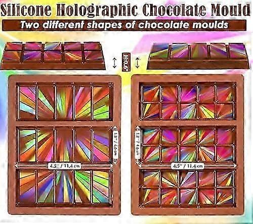 Holografisk chokladform silikon chokladkaka form 2-pack choklad silikonform