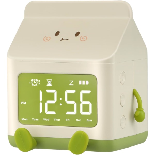 Barnväckarklocka, LED digital väckarklocka för barn, snooze-funktion, 5 ljud, tids- och veckovisning, LED-skärm, väckarklockapresent
