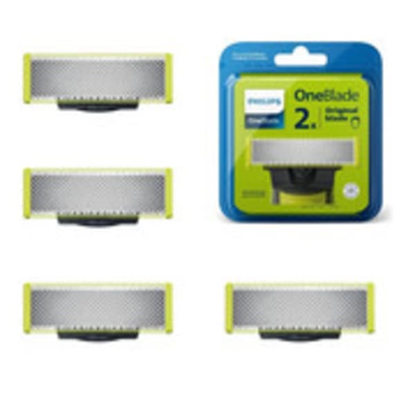 Philips OneBlade Replacement Blades 4-pack, Compatible with all OneBlade handles QP220/50, Durable and sharp trimmer heads 4ps