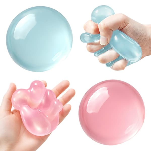 Dumpling Squishy Fidget-lelu, Glitter Violetti Squishies Puristuslelu