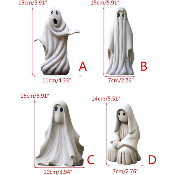 Udendørs haveharpiks spøgelsesstatue Halloween dekorationspanel bord til Halloween fest indendørs dekoration leverandører fest