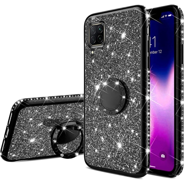 Case för Huawei P40 Lite/Nova cover SE Lite Case, Glitter Bling Sparkle Shiny Diamond Bumper Design med Ringställ Mjuk TPU Phone case Case