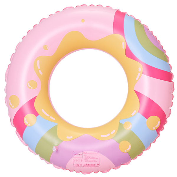 Oppblåsbar badering for barn, badering poolbøye, retrostripet PVC oppblåsbar bøye poolbøye Lucky bubble (pink) Suitable for teenagers