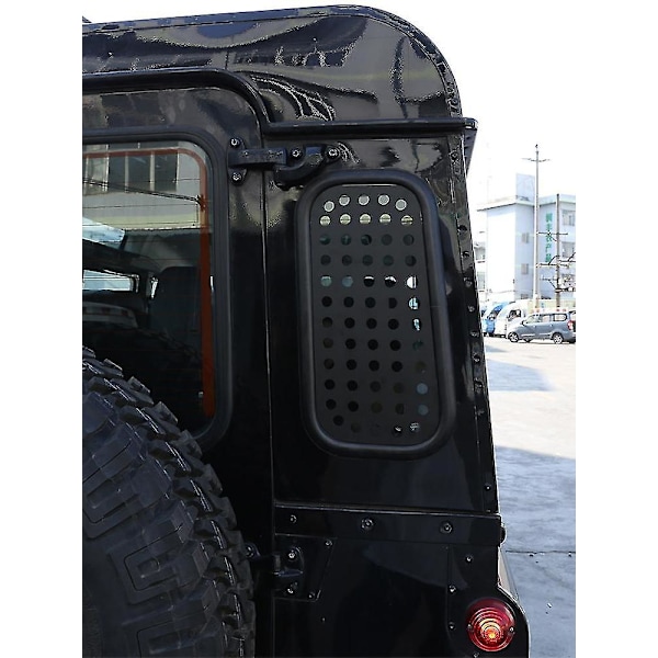 Land Rover Defender 90 110 130 04-18 Alumiiniseos Musta Auton Takasivuikkunan Lasin Suojalevy Autotarvikkeet