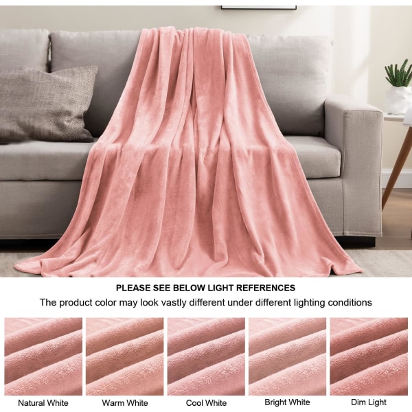 Fleecefilt Svart Överkast Filtar för Soffa & Säng, Plysch Mysig Fuzzy Filt 50\" x 60\", Super Mjuk & Varm Filten för Höst och Vinter