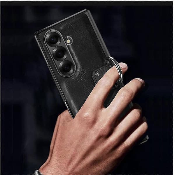 PC-lædercover med stativ kompatibelt med Samsung Galaxy Z Fold2