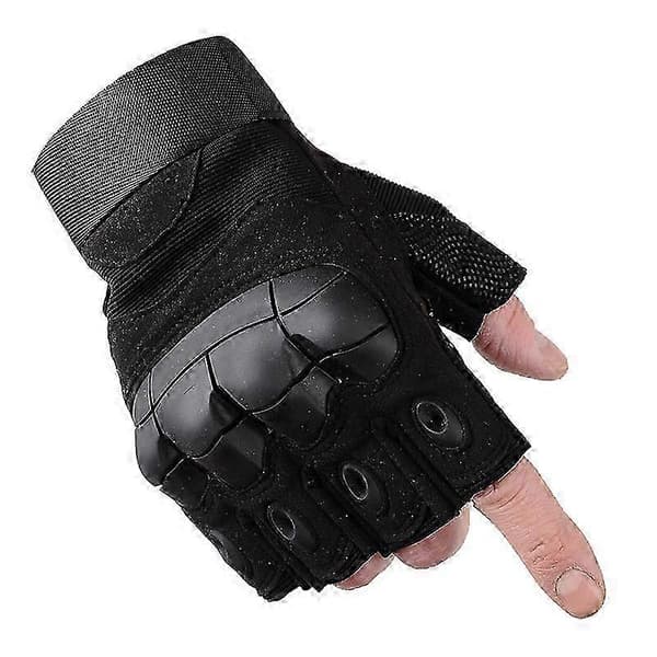 Taktiske fingerløse handsker til motorcykel jagthandsker (sort)