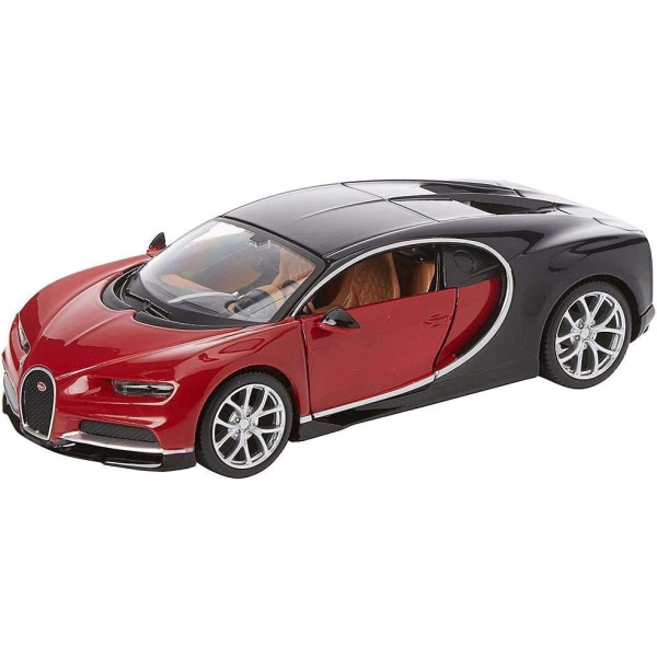 1:24 kokoonpanolinja Bugatti Chiron - Punainen/Musta