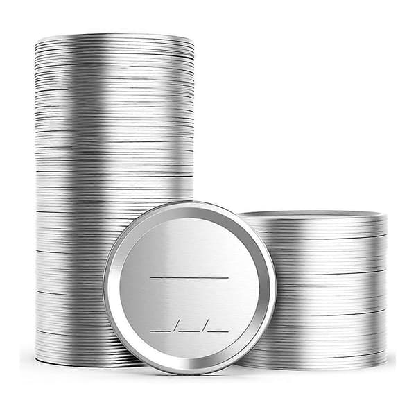 100 st 70 mm konserveringslock med vanlig öppning för Ball, burkar med vanlig öppning silver