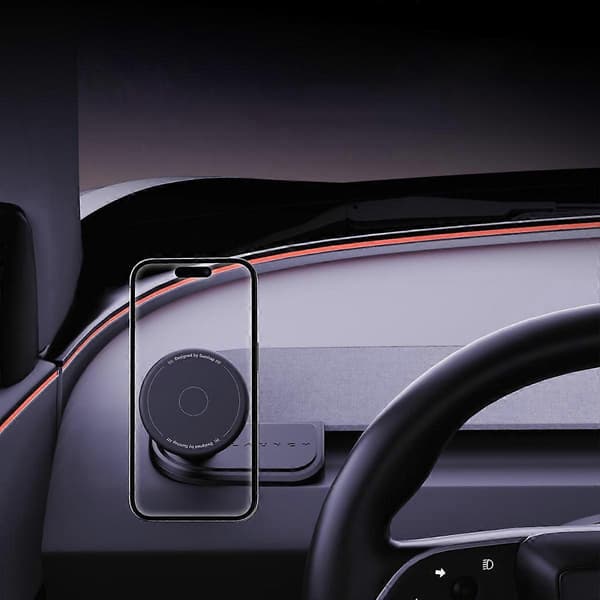 A-pillar Silicone Magnetic Mount Compatible with Tesla Model 3 and Model Y — ABS + Aluminum, old OEM-