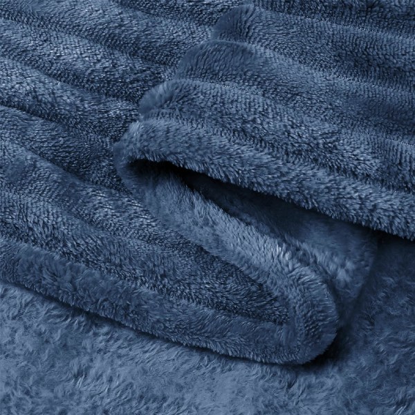 Fleecefilt - 3D Ribbad Jacquard Dekorativ Gul Överkast för Soffa & Säng, Lätt Varm Mysig Mjuk Fuzzy Filtar 50x60 tum