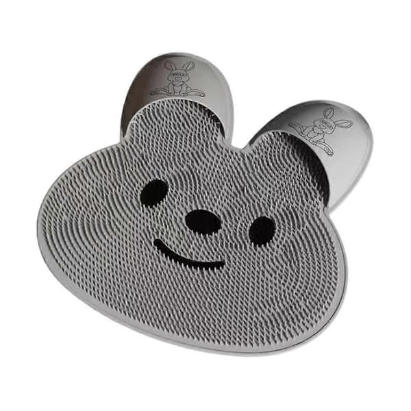 Fotborste i silikon - Massagepärlor Halkfri - Duschpedikyr Matta grey 1pcs