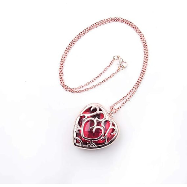 Legend of Zelda Halsband Zelda Hjärta Metall Rep Kedja Hänge Halsband Smycken Tillbehör Halsband Damer