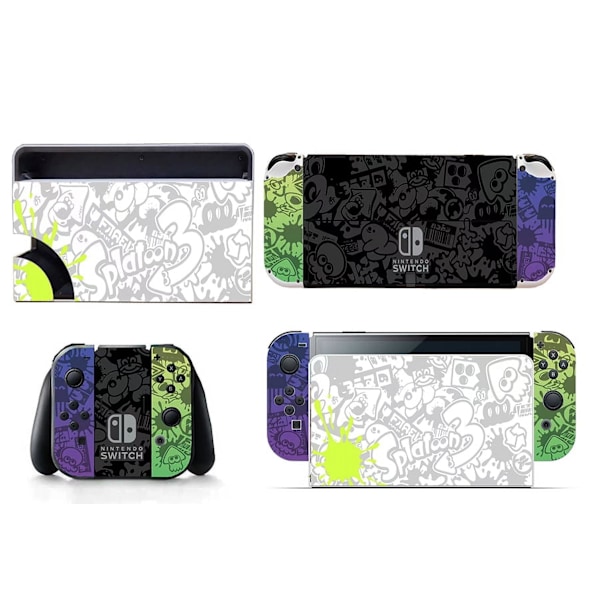 Sopii Switch OLED -tarroille, HipHop, pölytiivis, naarmuuntumaton ja värikkäät tarrat Style01