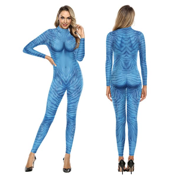 Cosplay-kostumer til kvinder, Halloween Avatar digitaltrykte tights til piger girls M