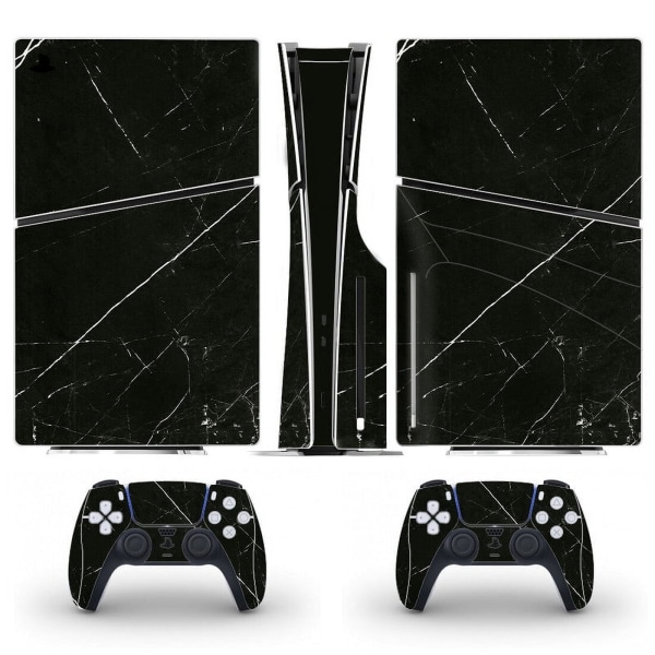 Playstation 5 Slim Ps5 Slim Musta Skin-tarra ja ohjainteipit, naarmuuntumaton (levy) Style12